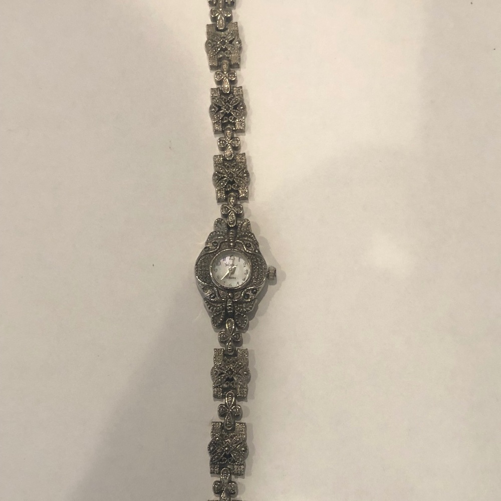 Vintage silver butterfly watch